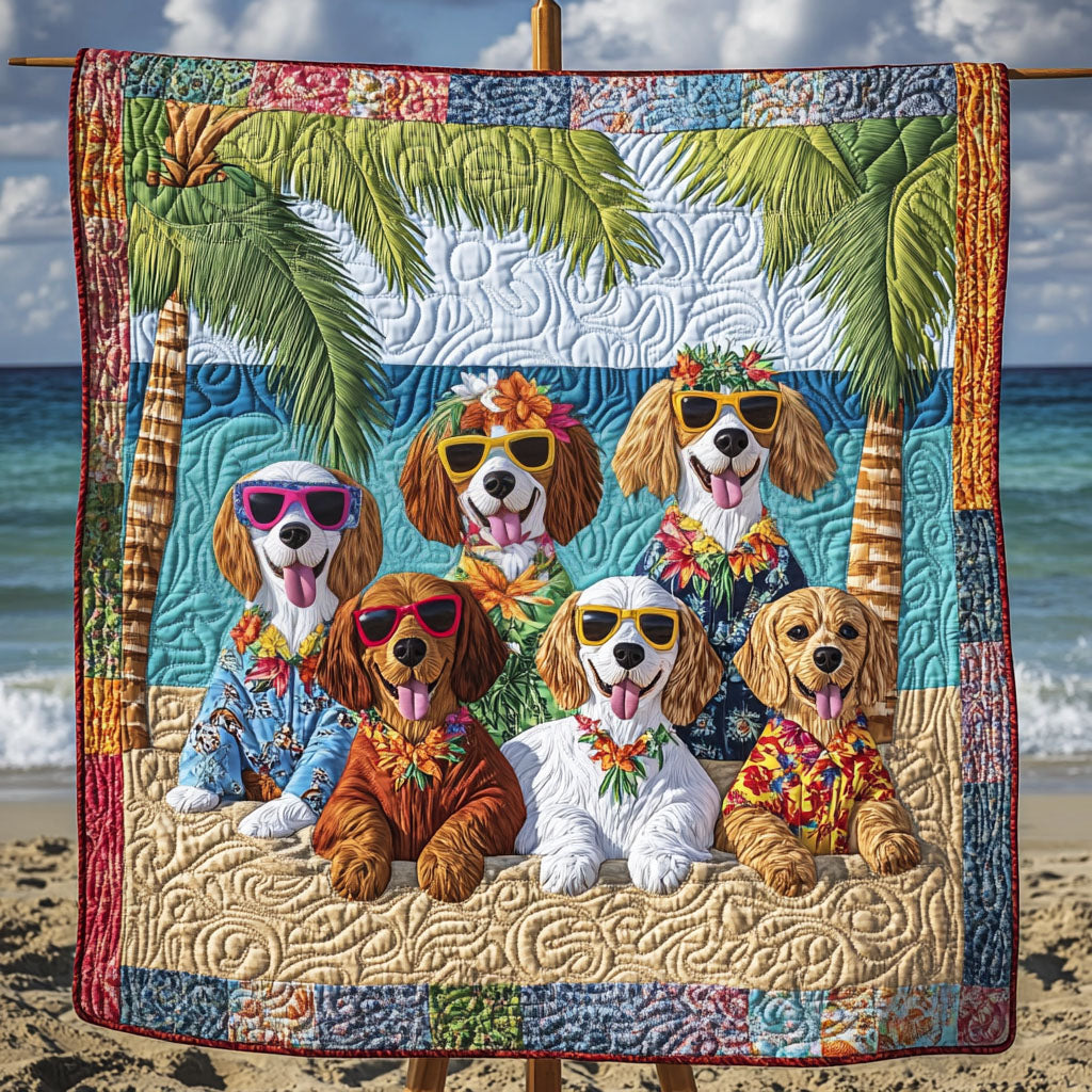 Spaniel in the Breeze Quilted Blanket NCU0PT1760