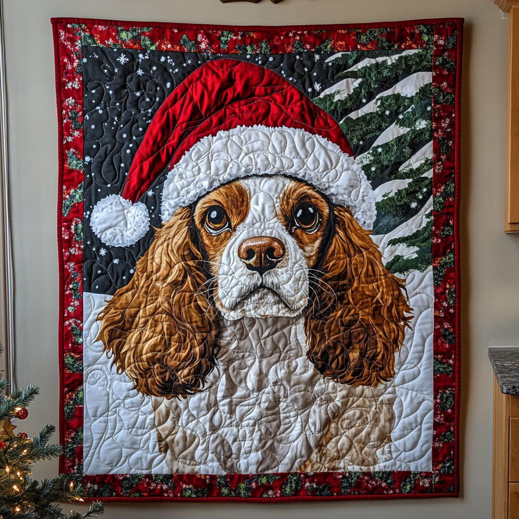 Spaniel in the Pines Quilted Blanket NCU0PT1728