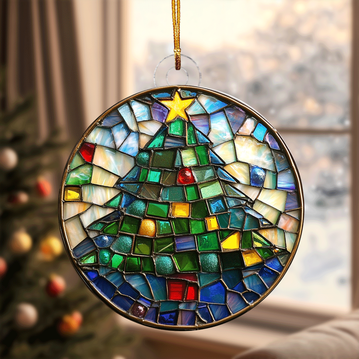 Sparkling Christmas Tree Mica Ornament NCU0TL1835