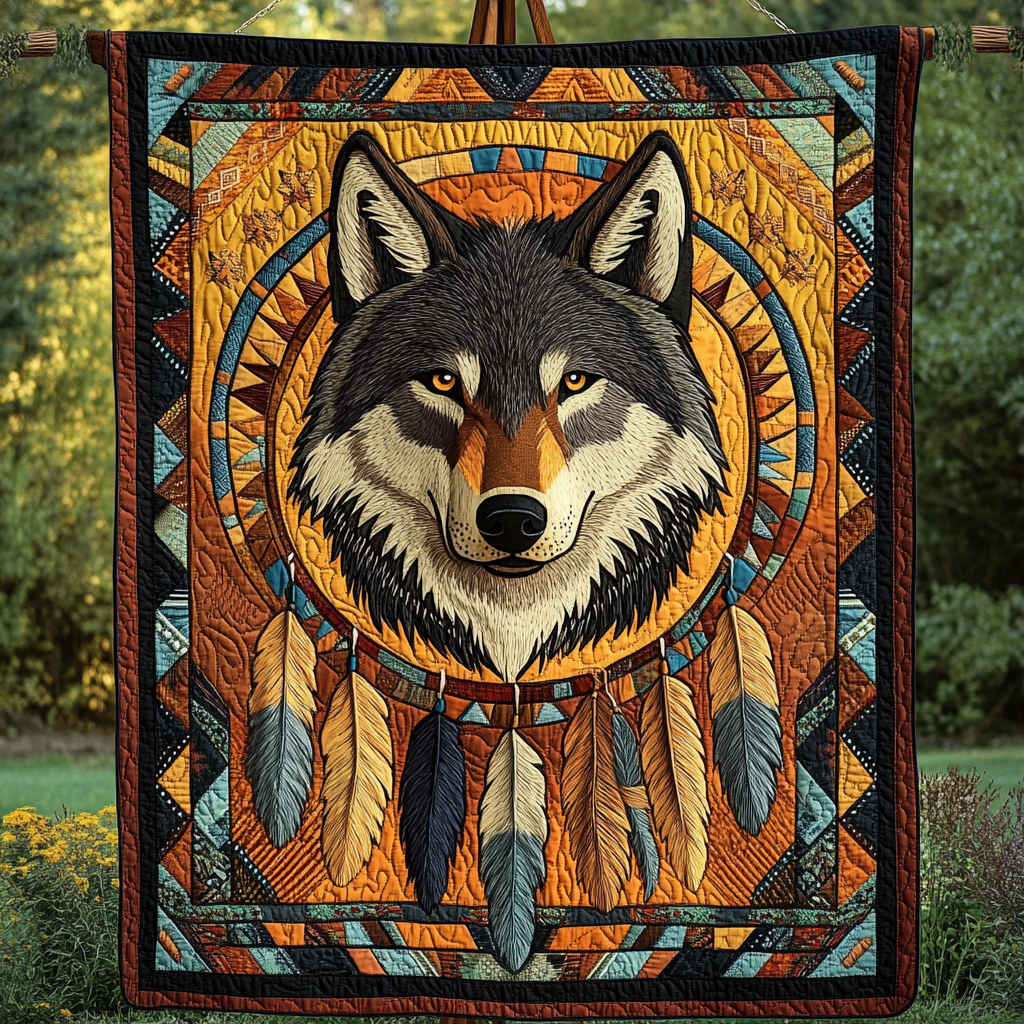 Spirit of the Wolf Quilted Blanket NCU0DK1630