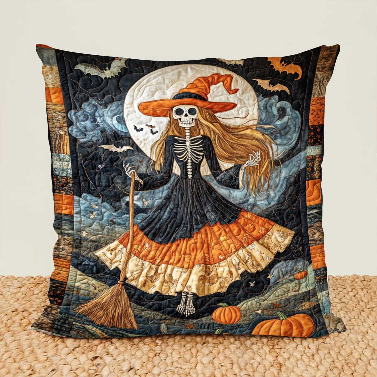 Spooky Cat Quilted Pillow Case NCU0NT551