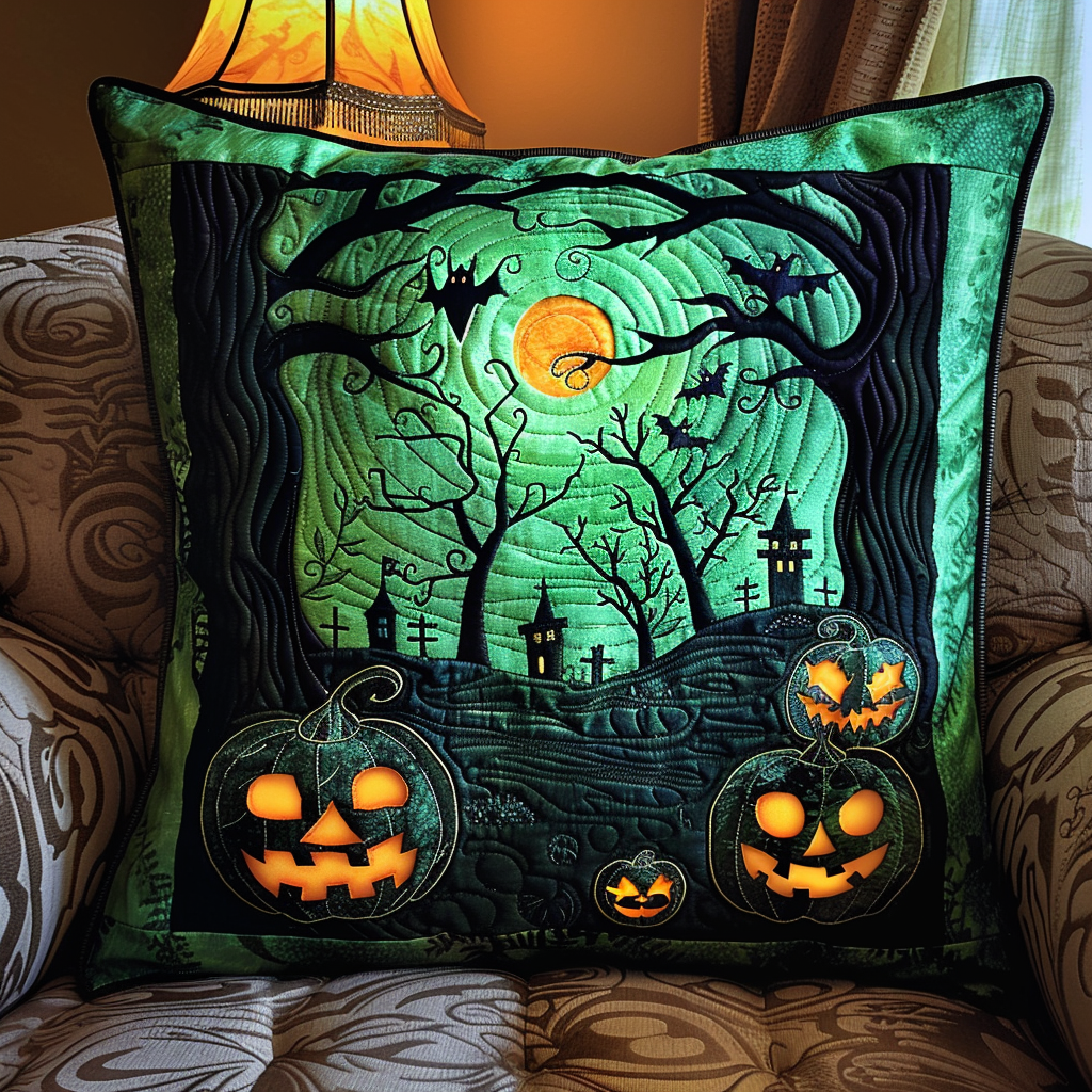 Spooky Forest Quilted Pillow Case NCU0NT039