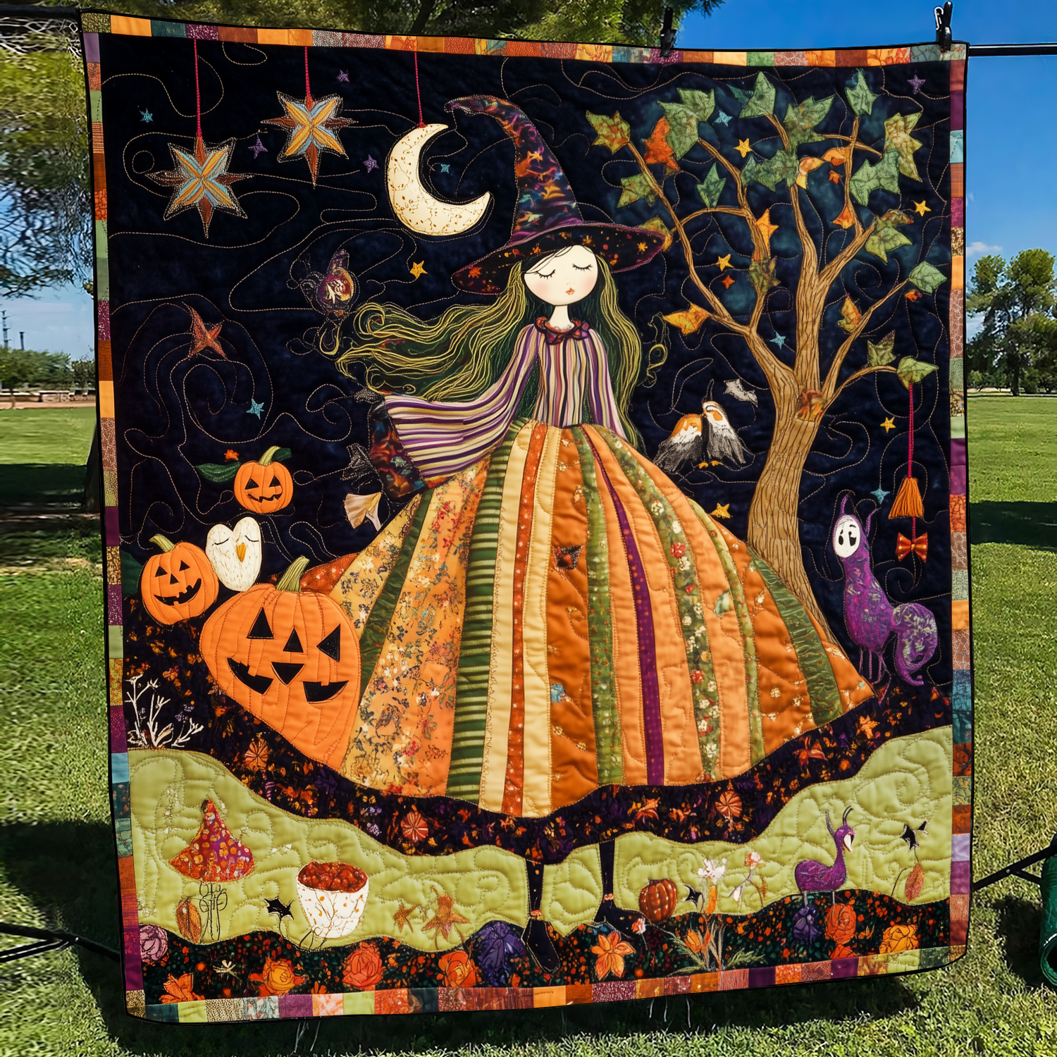 Spooky Night Quilted Blanket NCU0VL648