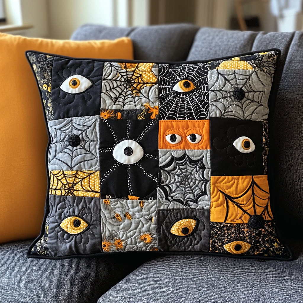 Spooky Season Halloween Quilted Pillow Case NCU0PD678