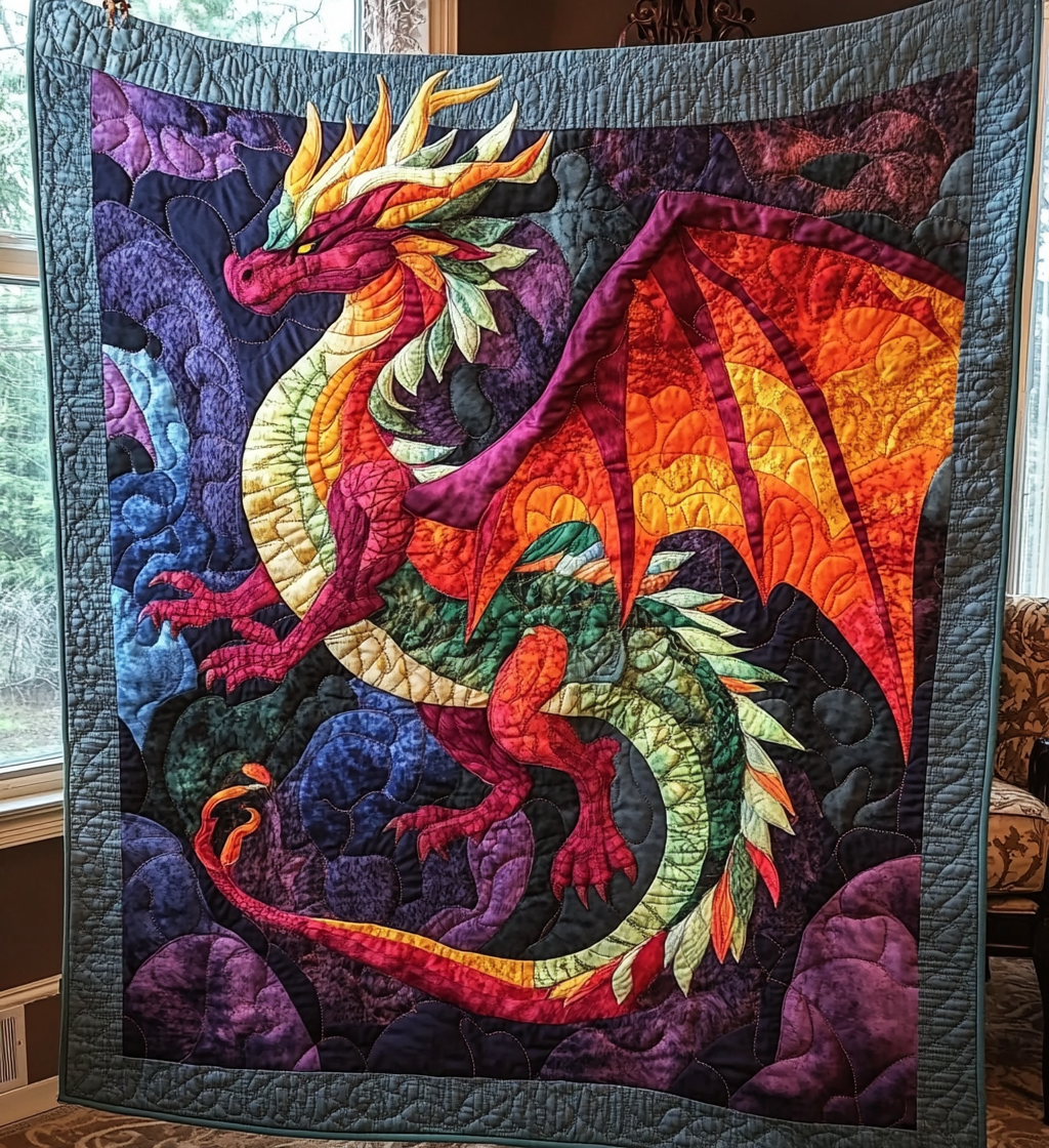 Starfire Dragon Quilted Blanket NCU0DV539