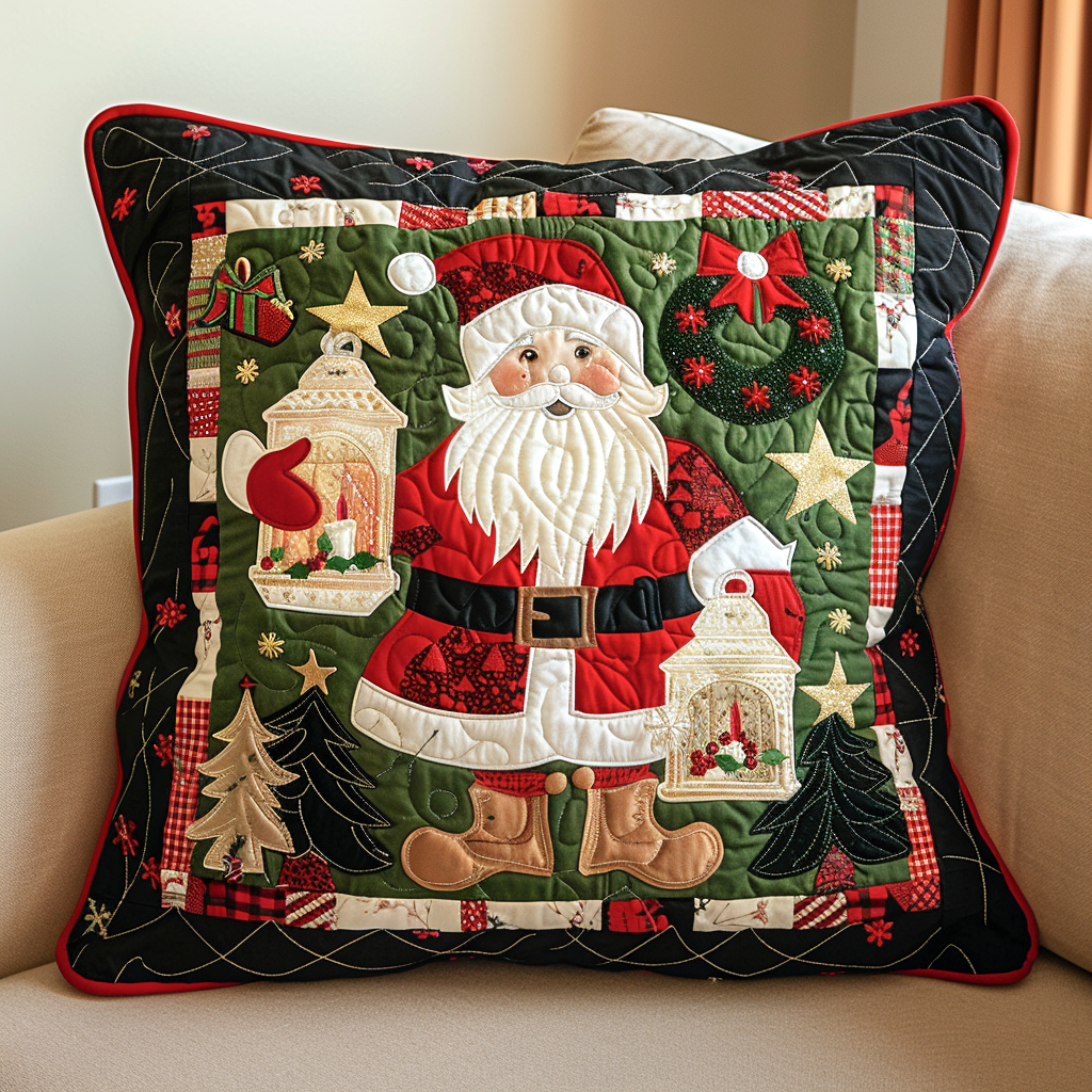 Starlit Santa Quilted Pillow Case NCU0NT082