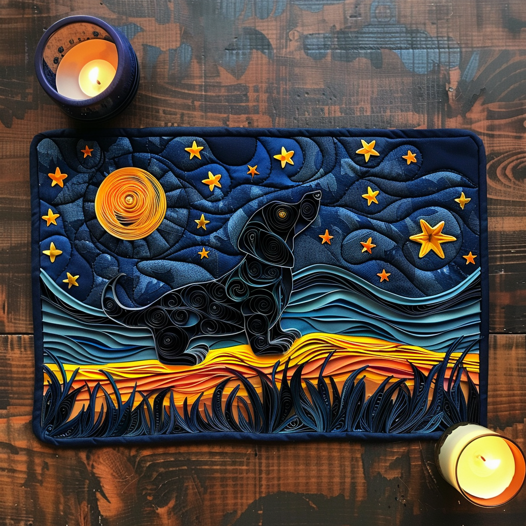 Starry Night Dashie Quilted Place Mat NCU0TH244