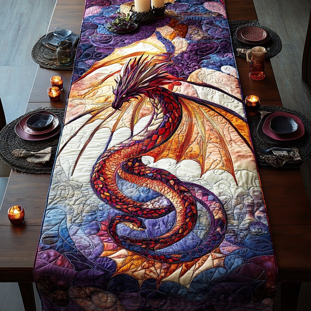 Storm Wyrm Quilted Table Runner NCU0DV927