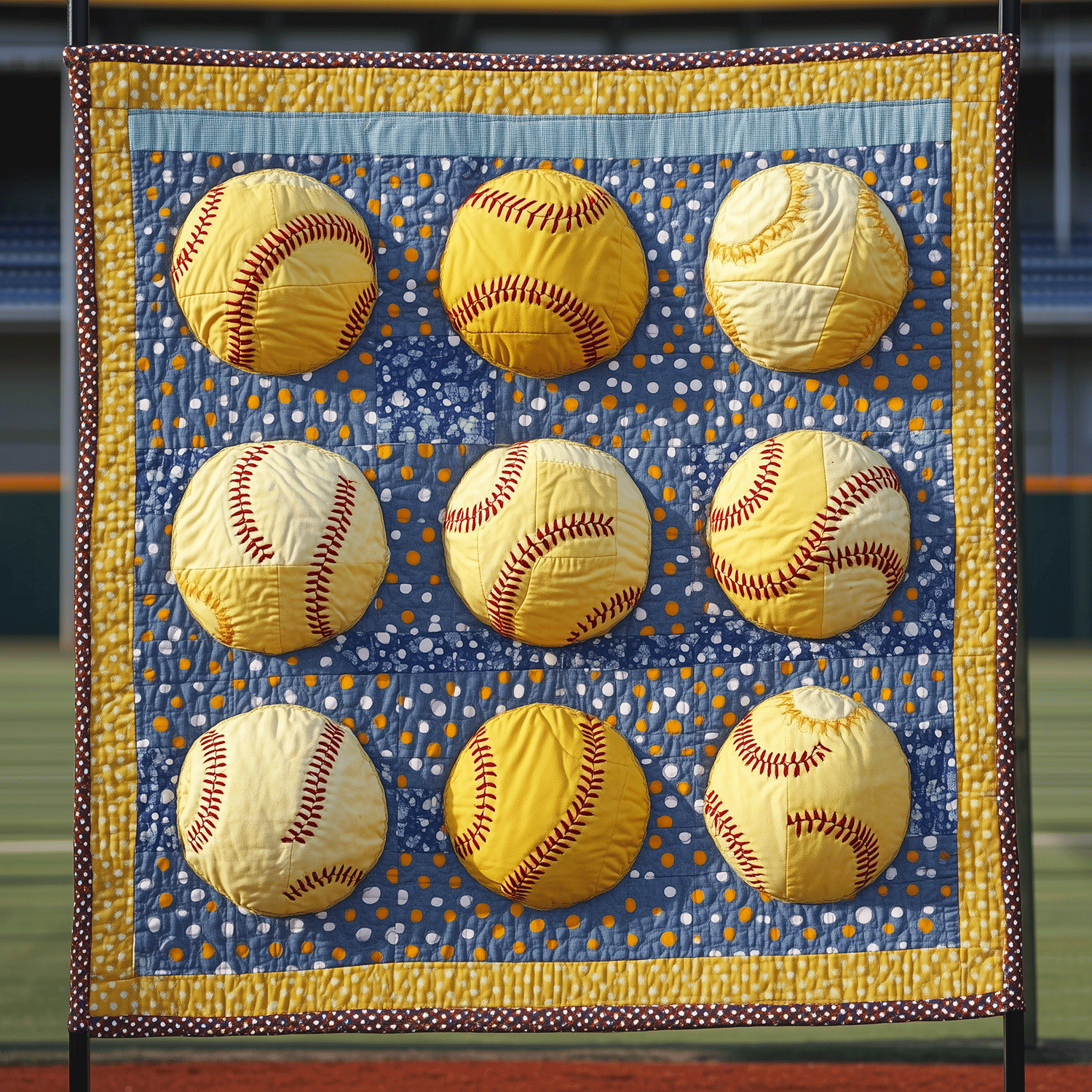 Summer Softball Quilted Blanket NCU0TH1479