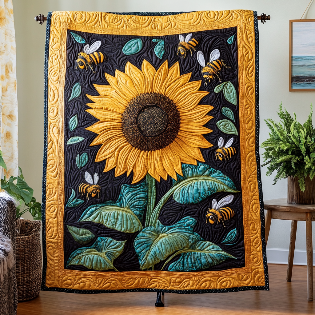 Sun Petals Quilted Blanket NCU0VH139