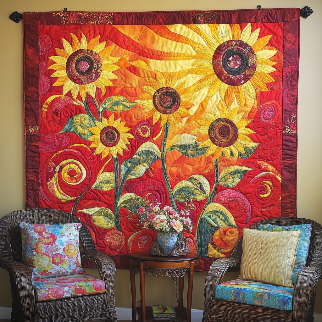 Sunbeam Splendor Art Quilt Hanging NCU0TL930