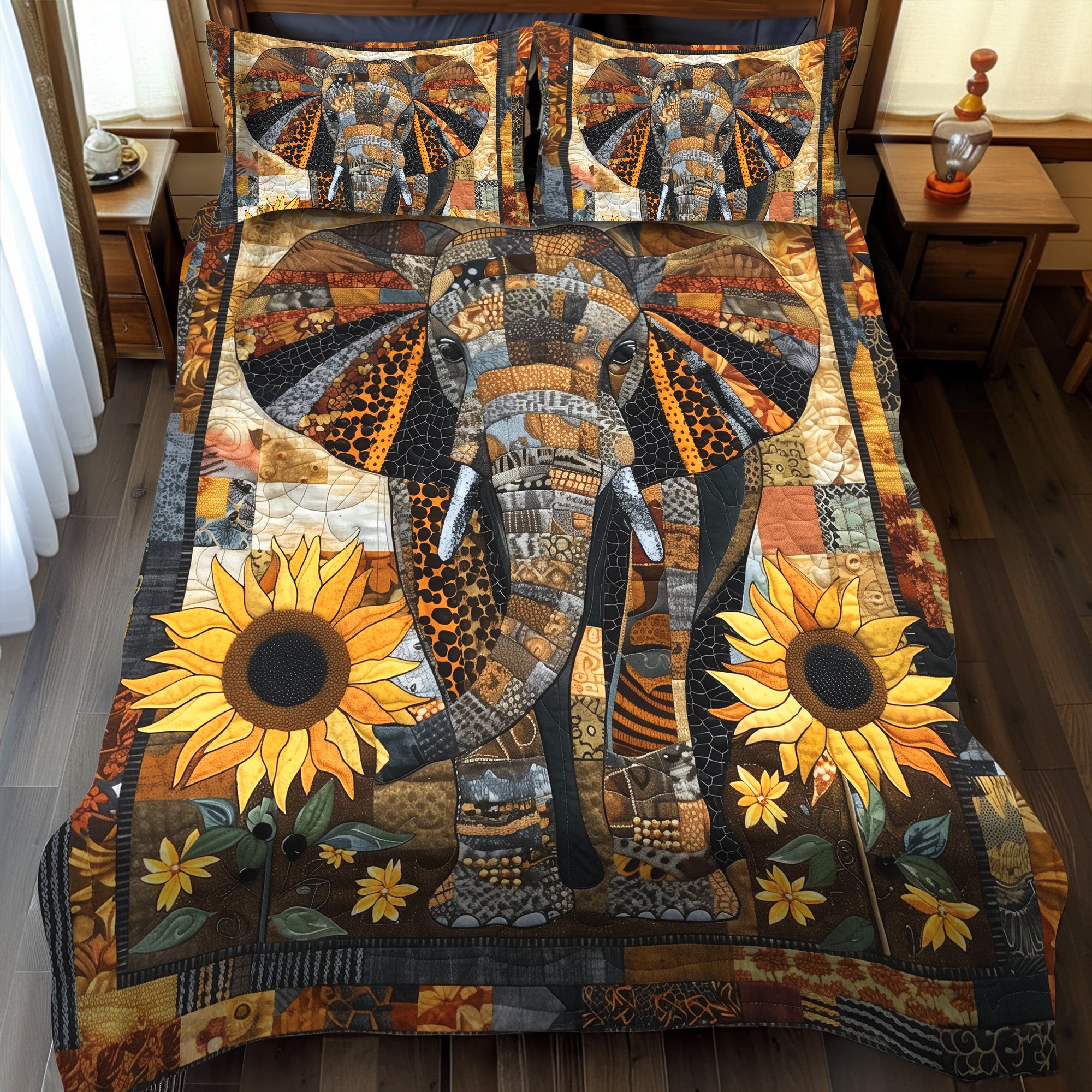 Elephant Quilted Bedding Set NCU0VT29