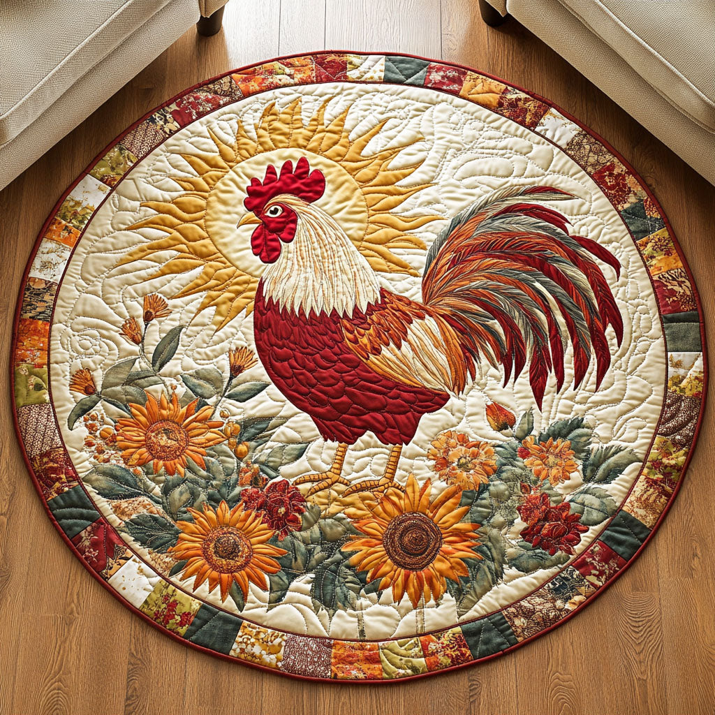 Sunflower Coop Quilted Round Mat NCU0PT973