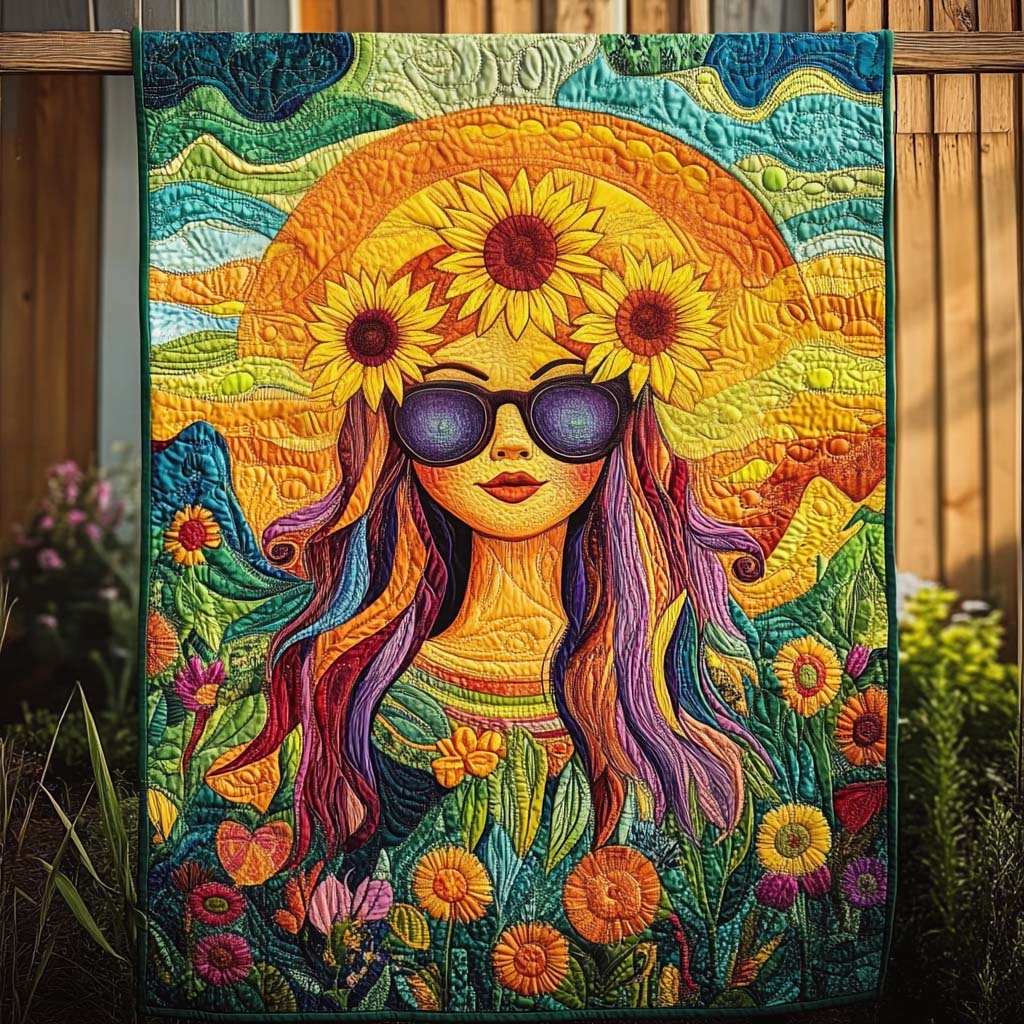 Sunflower Sunshine Quilted Blanket NCU0NT568