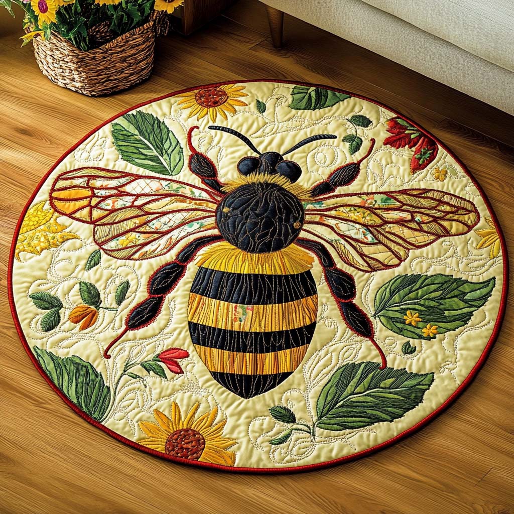 Sunlit Coronation Quilted Round Mat NCU0NT1273