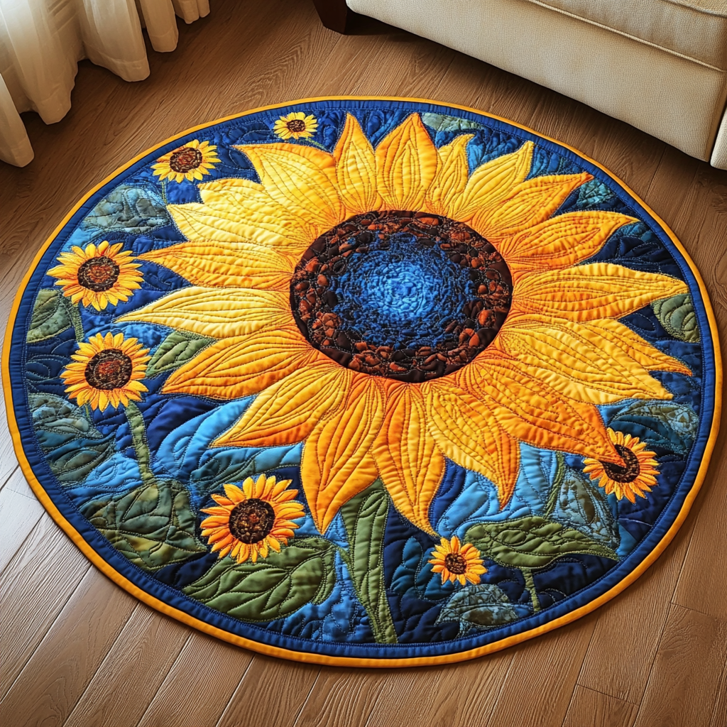 Sunlit Serenade Quilted Round Mat NCU0DV1019