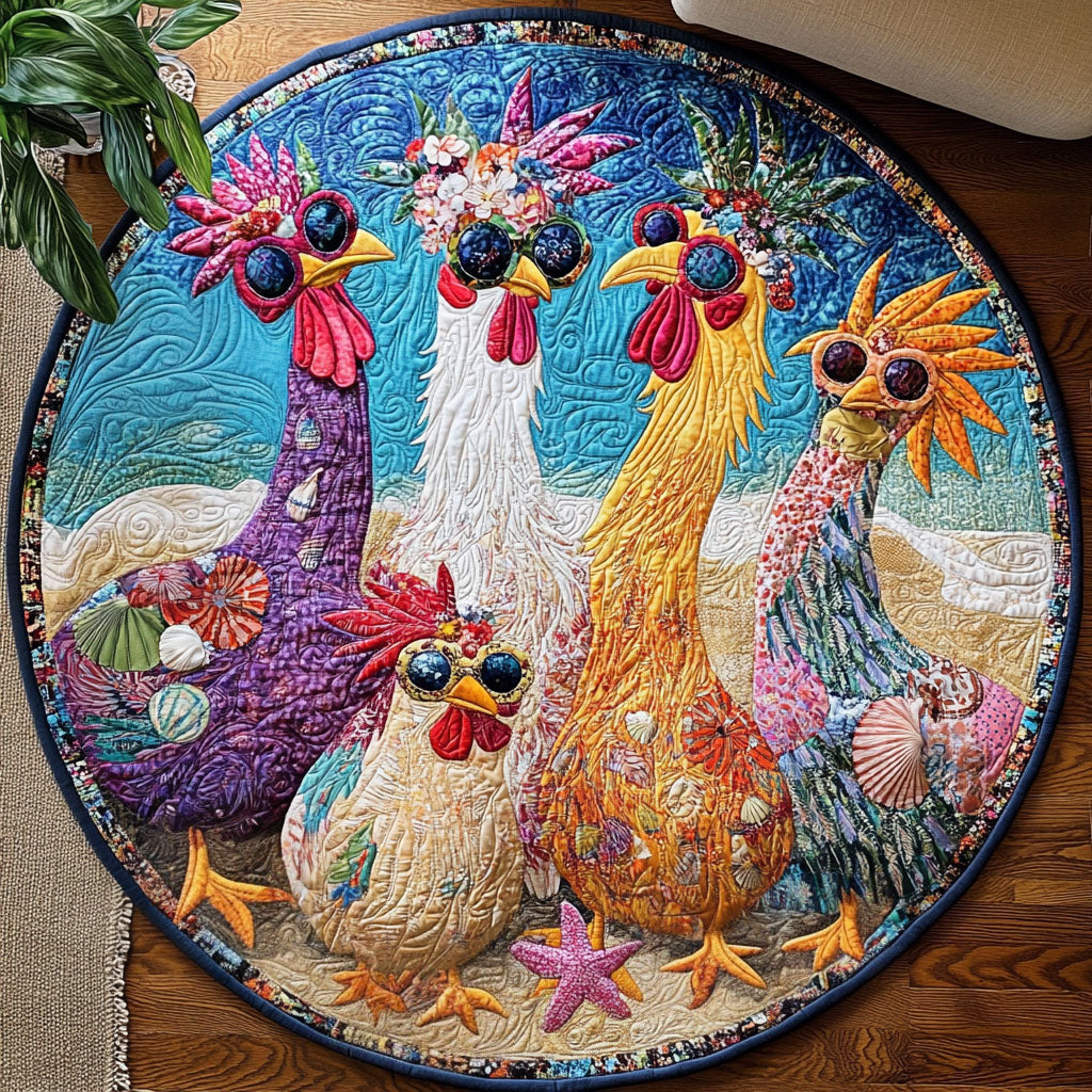 Sunrise Serenade Quilted Round Mat NCU0PT975