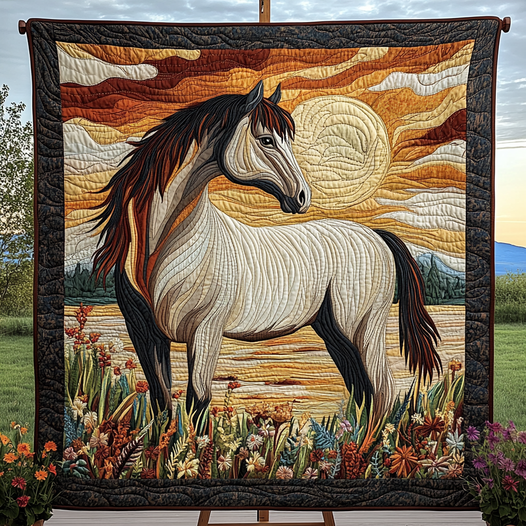 Sunset Rider Quilted Blanket NCU0DK1810