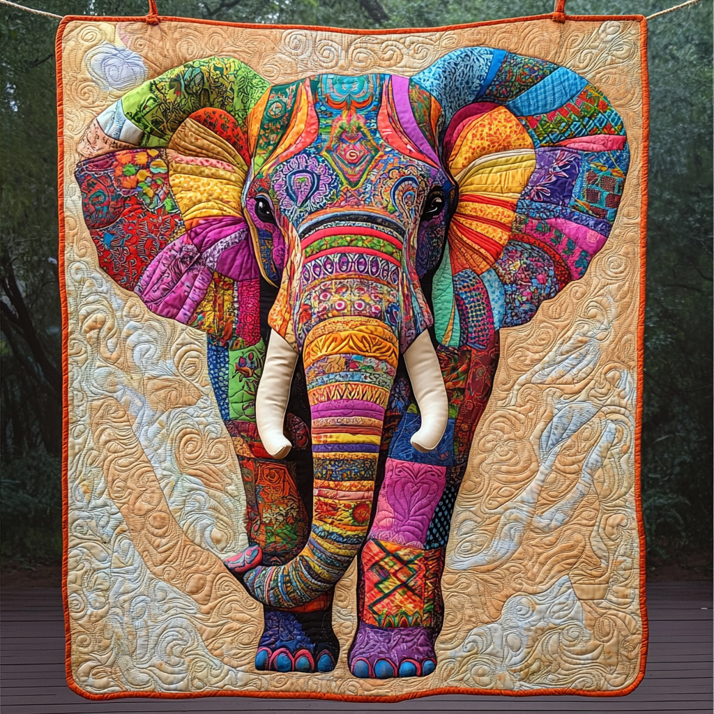 Elephant Quilted Blanket NCU0VT32