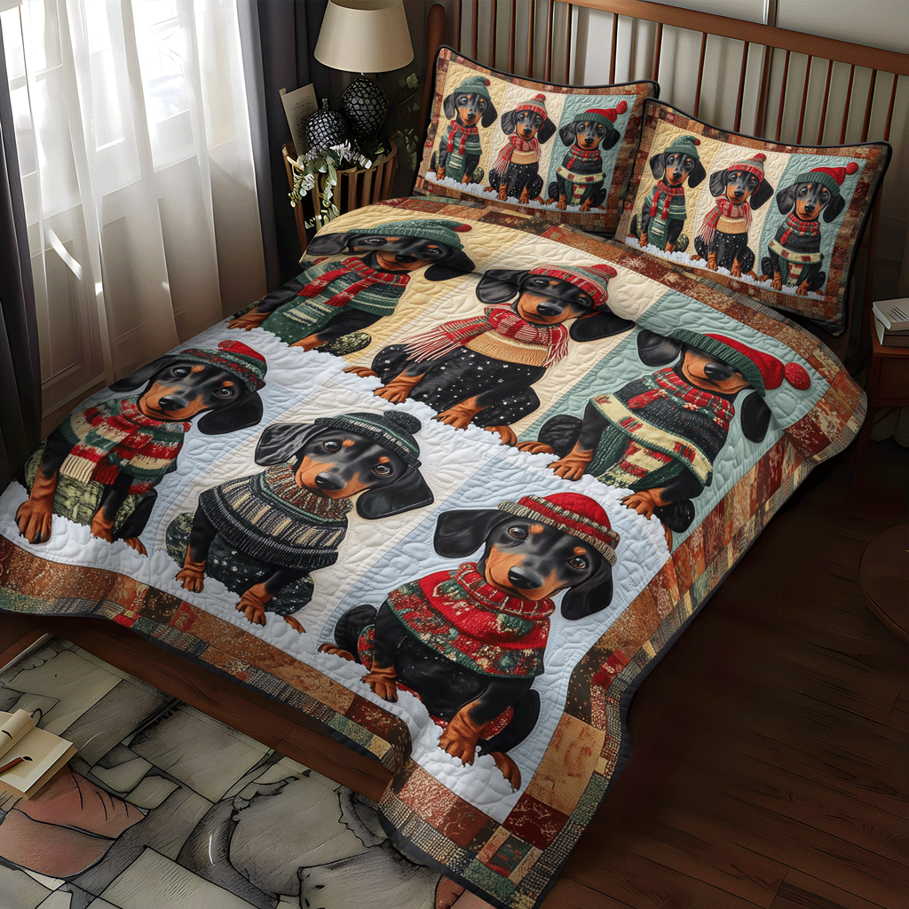 Sweater Wiener 3-Piece Quilted Bedding Set NCU0TH1680