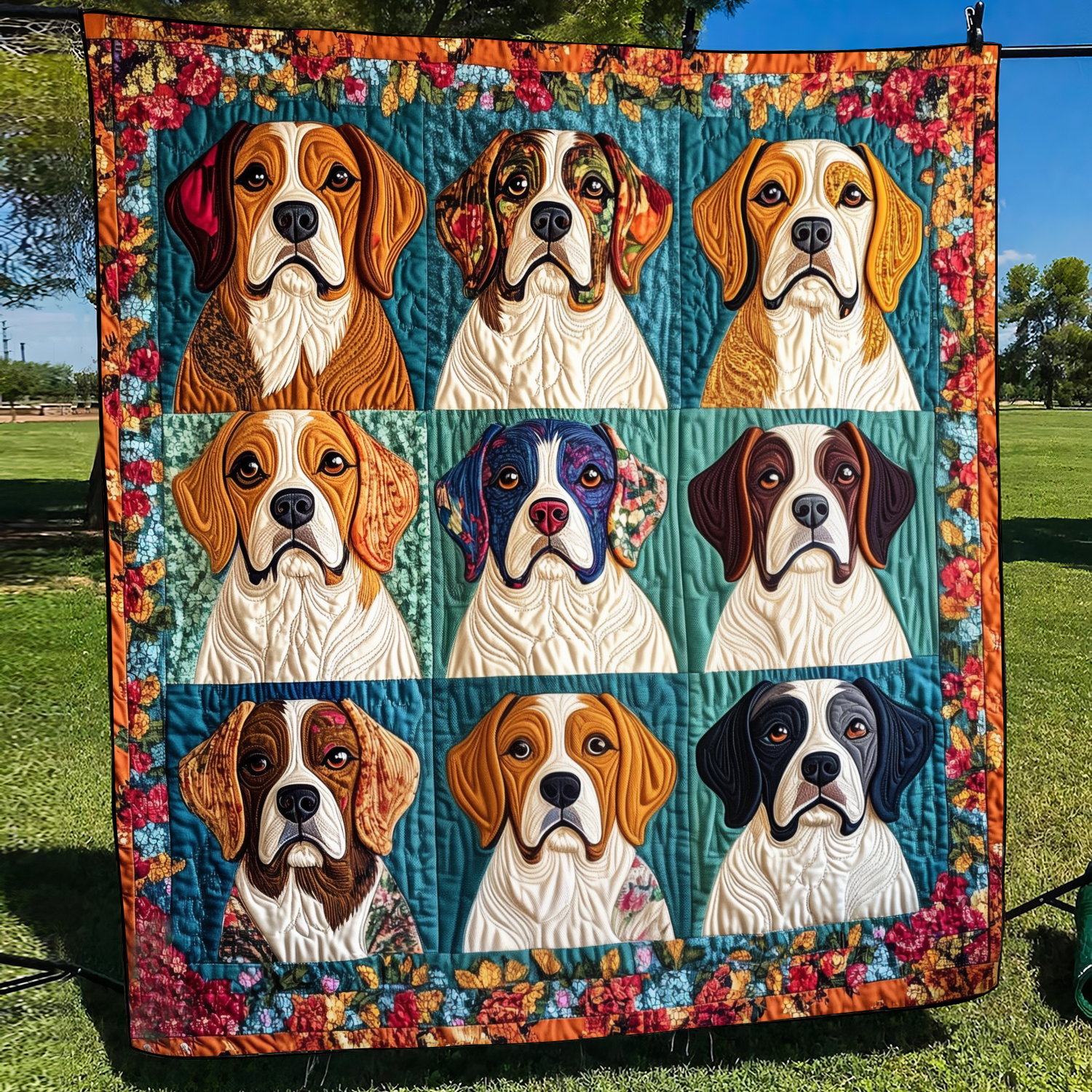 Sweet Beagle Quilted Blanket NCU0VL431