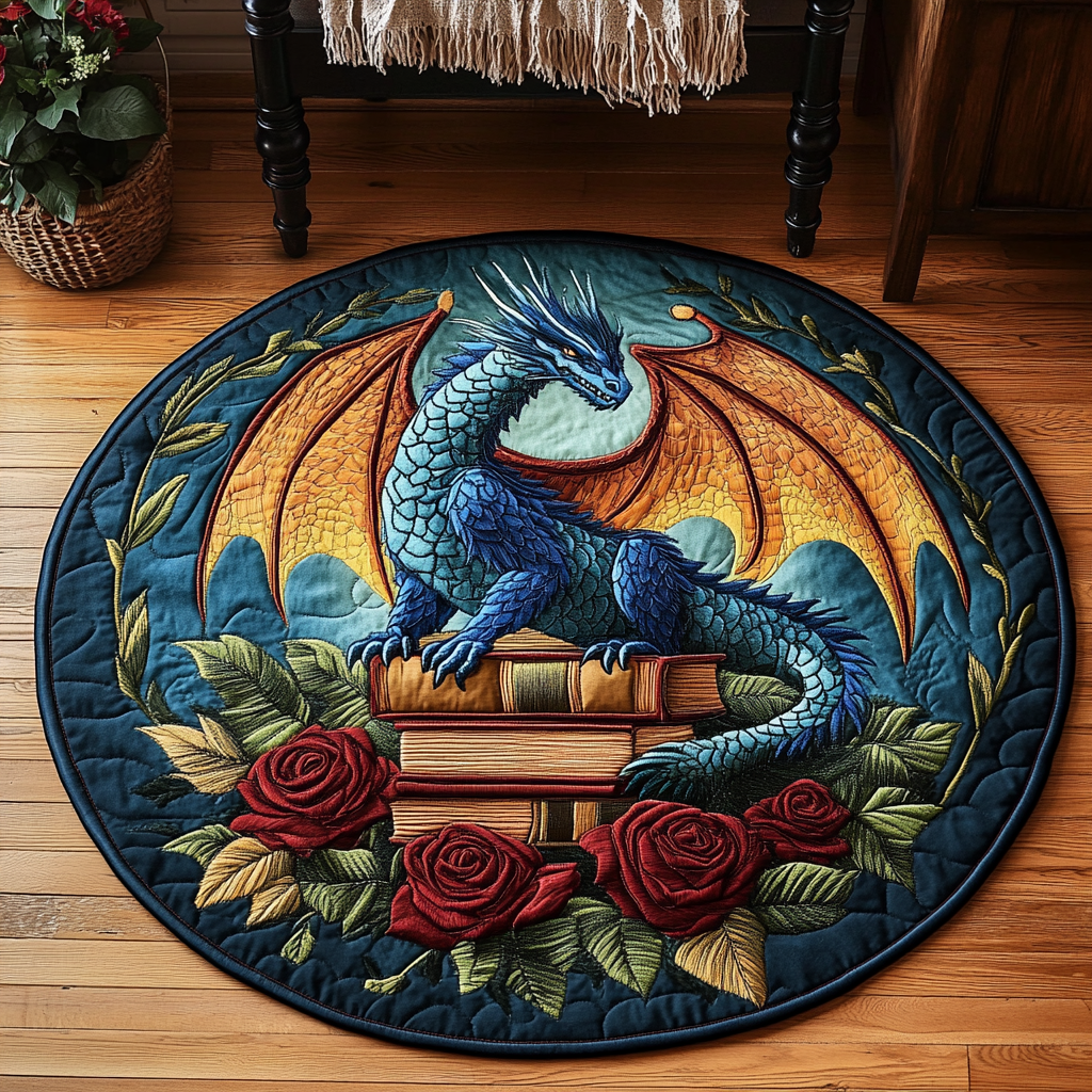 Tempest Tail Quilted Round Mat NCU0DK1037