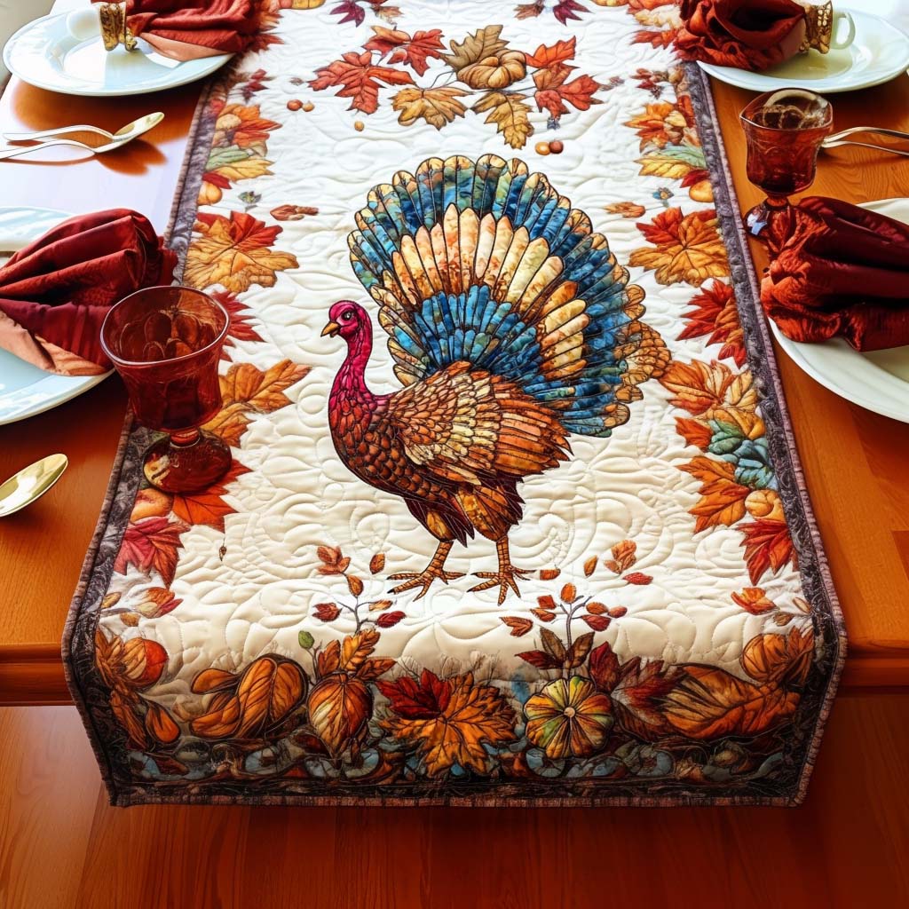 Thanksgiving Splendor Quilted Table Runner NCU0NT1148