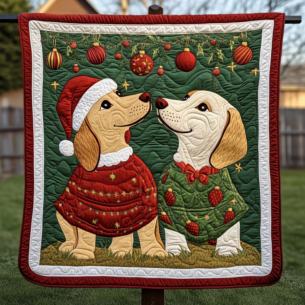 Tinsel And Tails Quilted Blanket NCU0DK1387