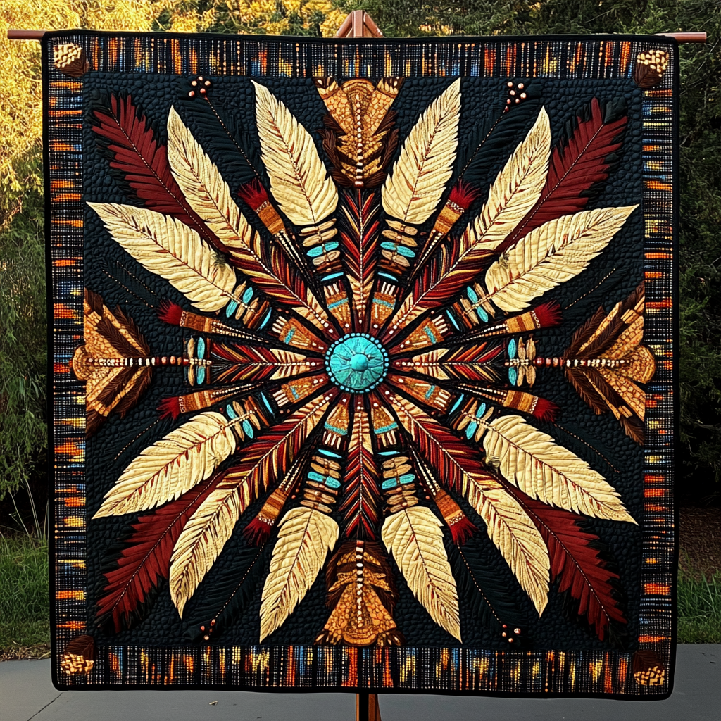 Tribal Totem Majesty Quilted Blanket NCU0DK1600