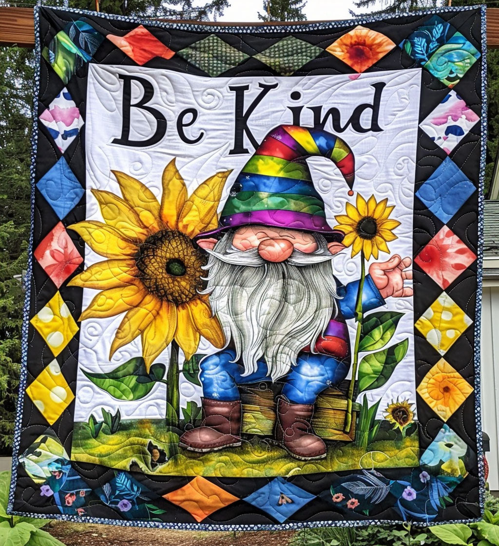 Trippy Gnome Sanctuary Quilted Blanket NCU0PT475