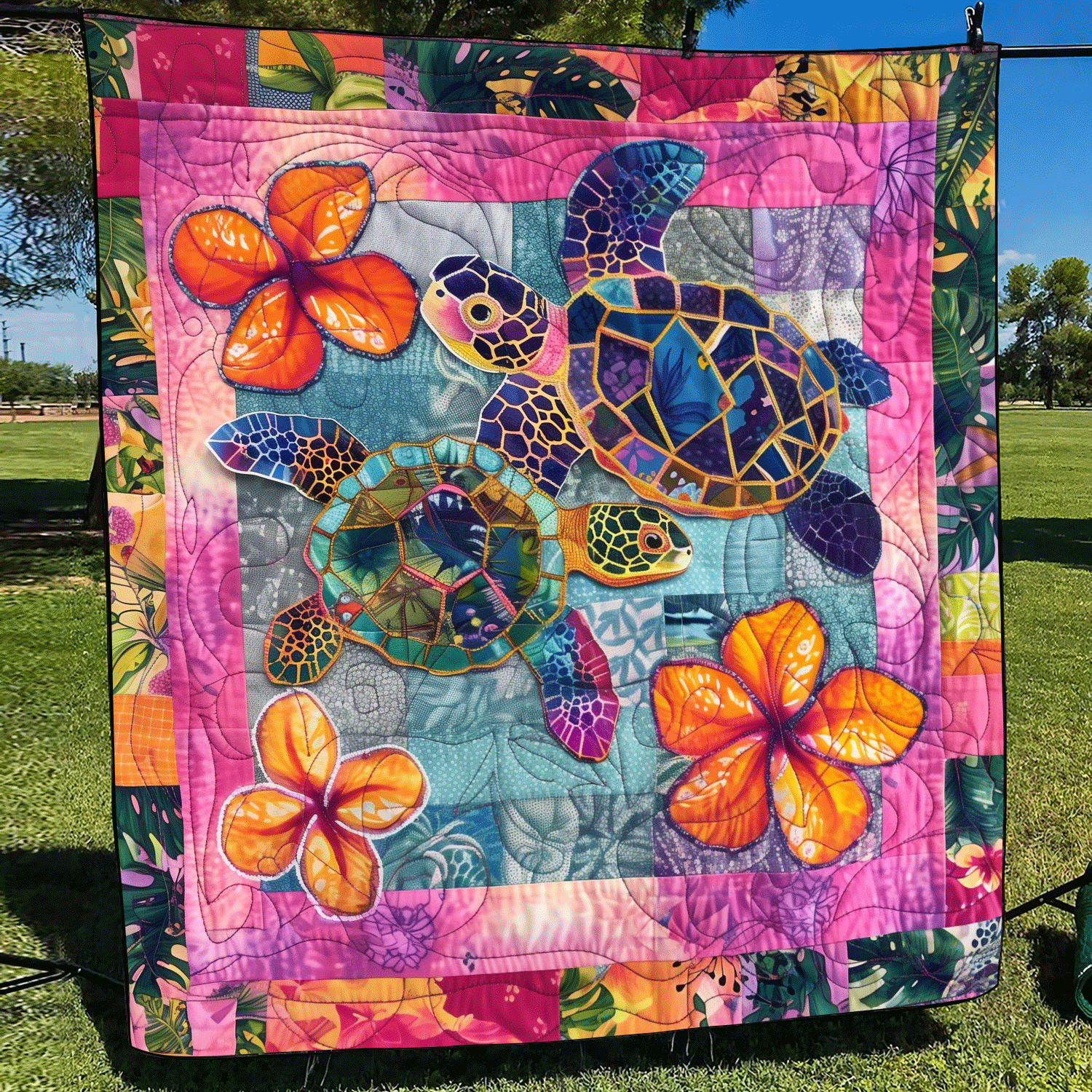 Tropical Oasis Quilted Blanket NCU0TL587