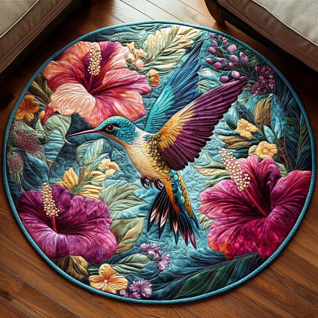 Tropical Ballet Quilted Round Mat NCU0DV1043