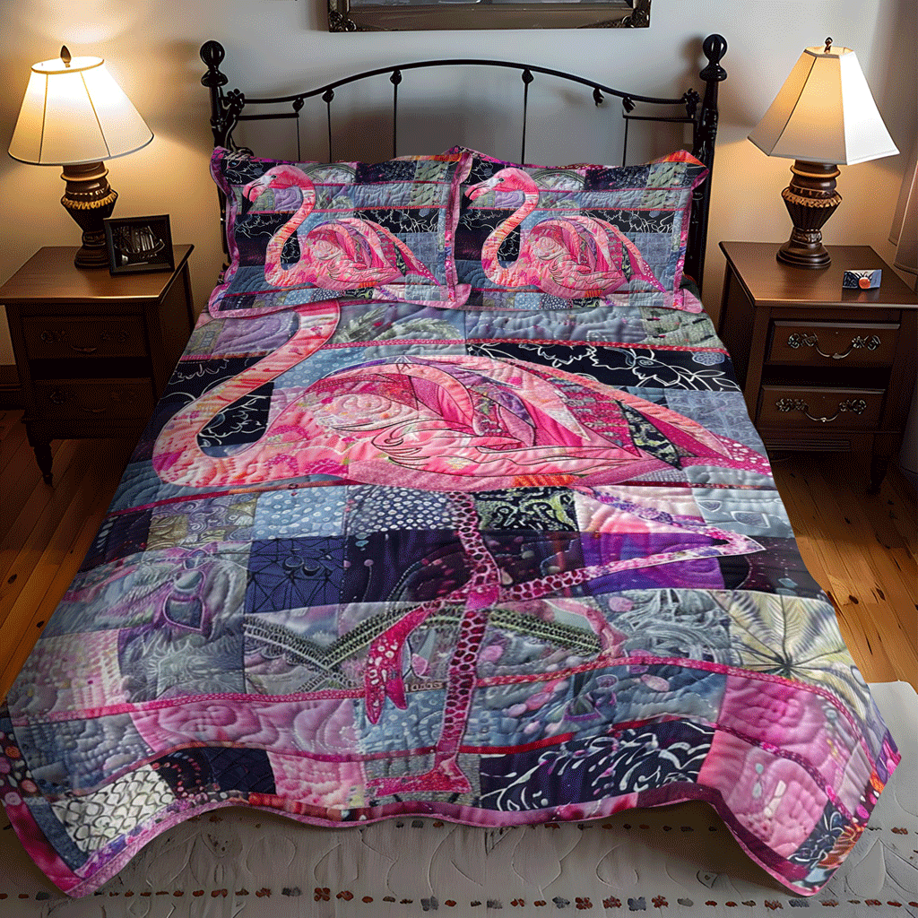 Tropical Escape 3-Piece Quilted Bedding Set NCU0TL785