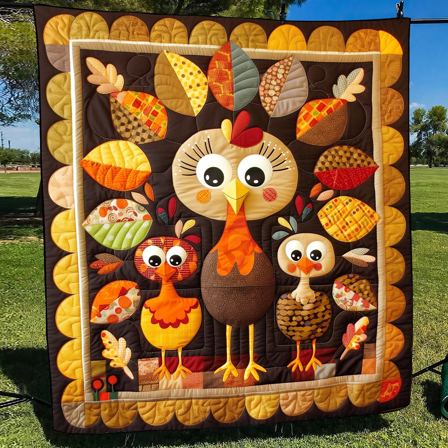 Turkey Time Quilted Blanket NCU0TH1087