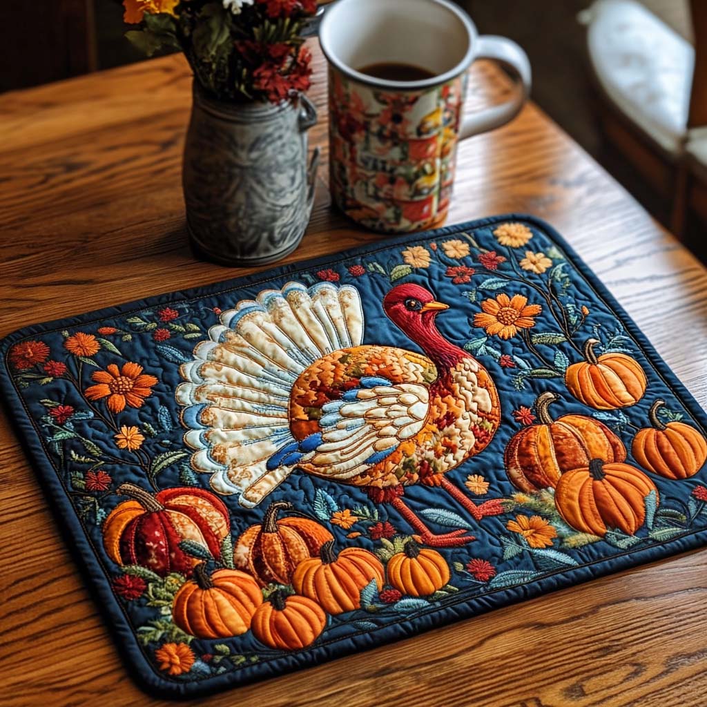 Turkey Time Quilted Placemat NCU0NT1452