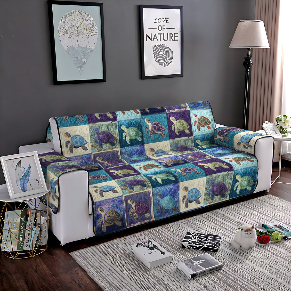 Turtle Cove Quilted Sofa Cover NCU0PT1006