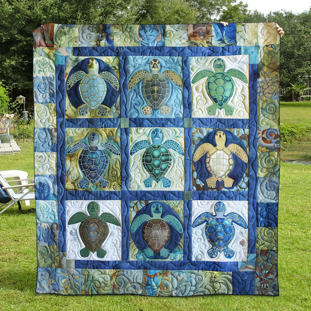 Turtle Tide Quilted Blanket NCU0TL403