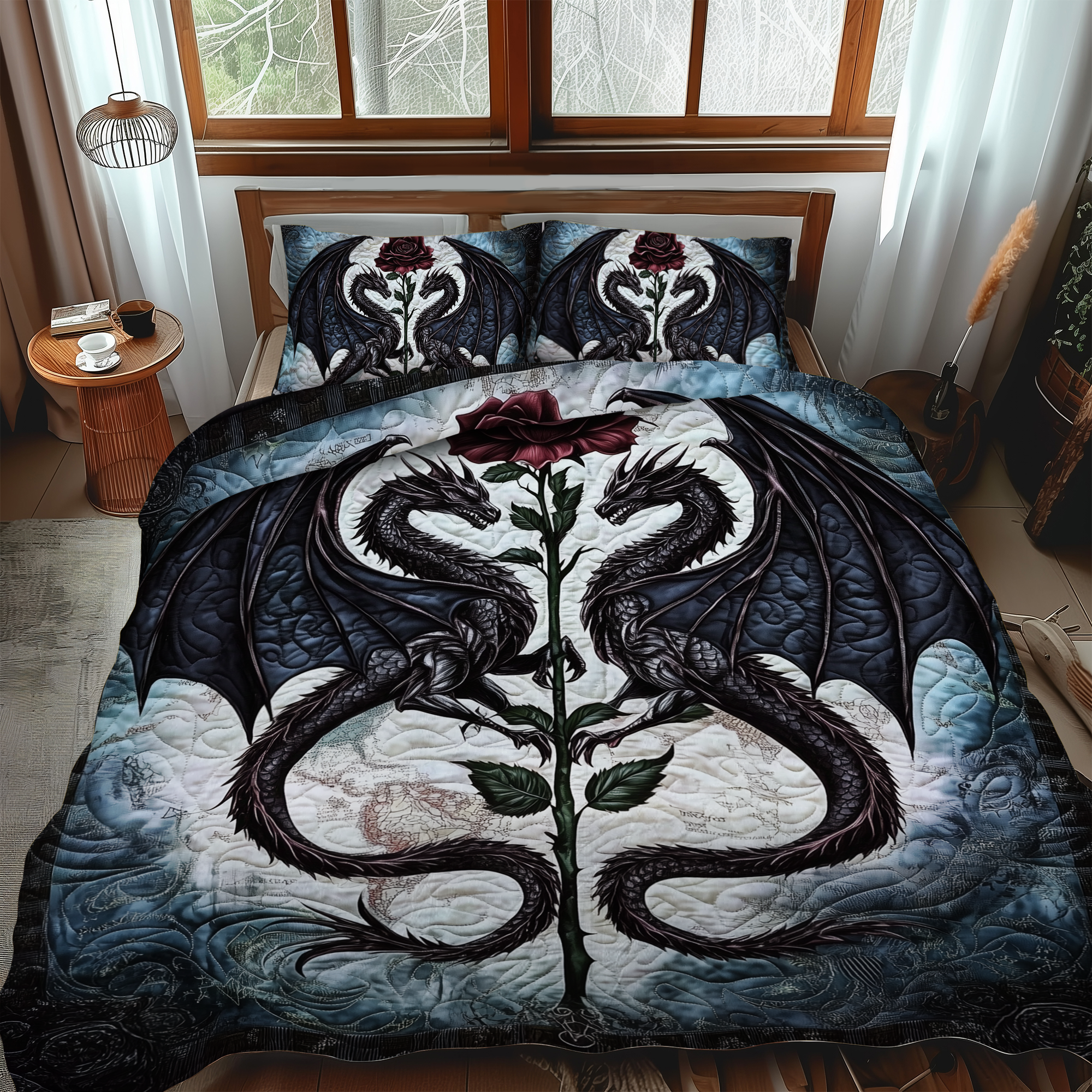 Twilight Embrace 3-Piece Quilted Bedding Set NCU0DK931