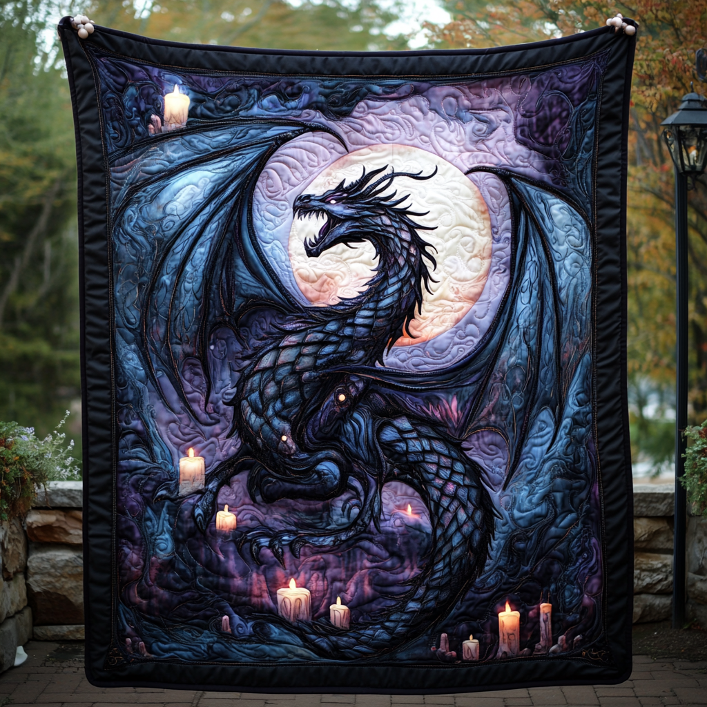 Twilight Serpent Quilted Blanket NCU0DK853