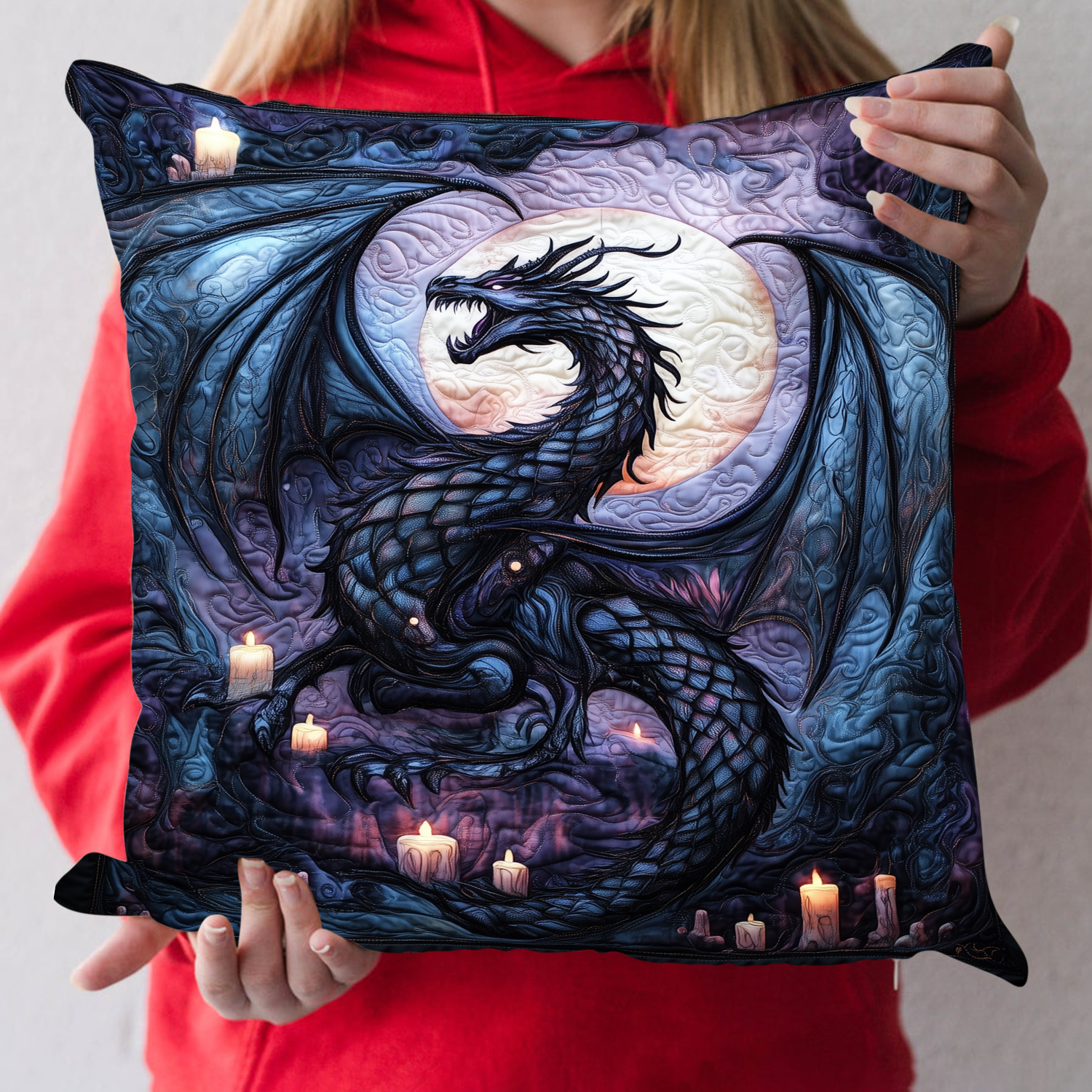 Twilight Serpent Quilted Pillow Case NCU0DK920