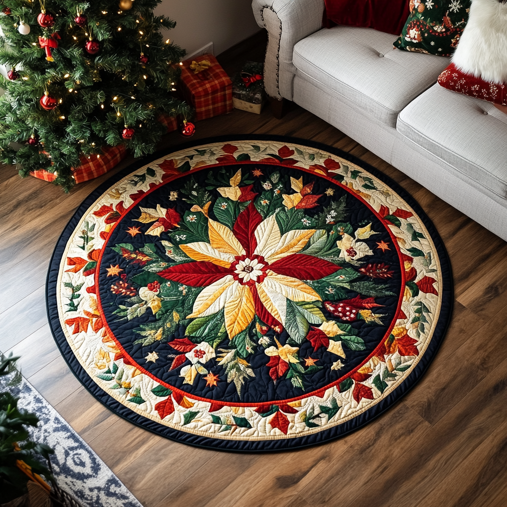 Twinkling Lights Quilted Round Mat NCU0PD839