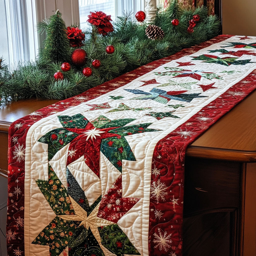 Twinkling Tidings Quilted Table Runner NCU0PT1495