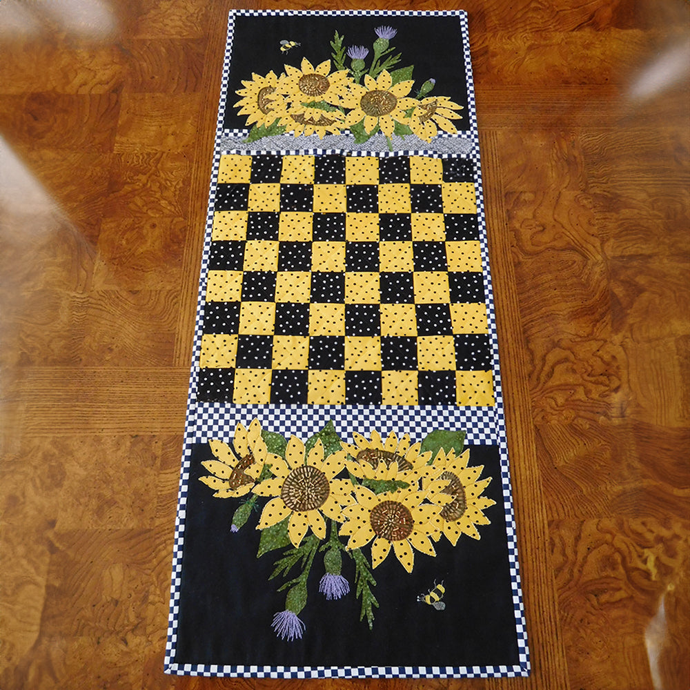 Vibrant Sunflower Quilted Table Runner NCU0TL205