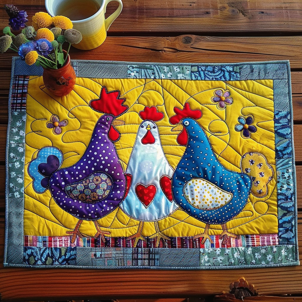 Wacky Hen Haven Quilted Place Mat NCU0TL448