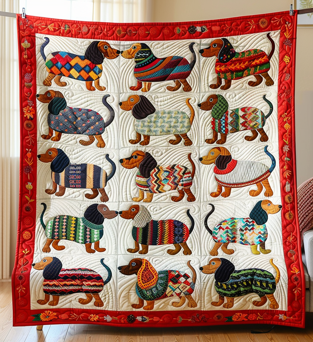 Wagging Tails Quilted Blanket NCU0DV044