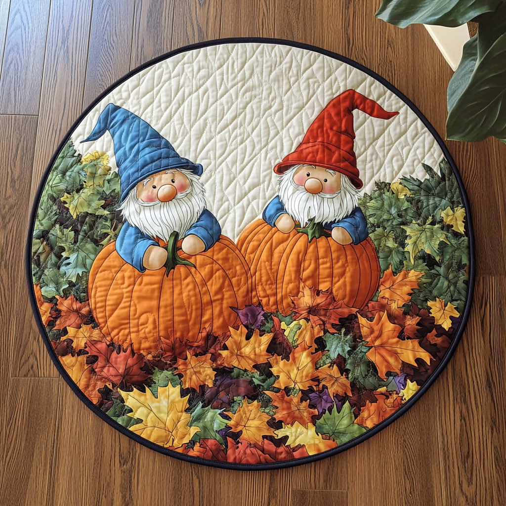 Warm Autumn Quilted Round Mat NCU0TL1364