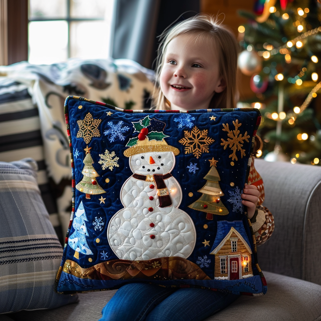 Whimsical Winter Quilted Pillow Case NCU0DV243