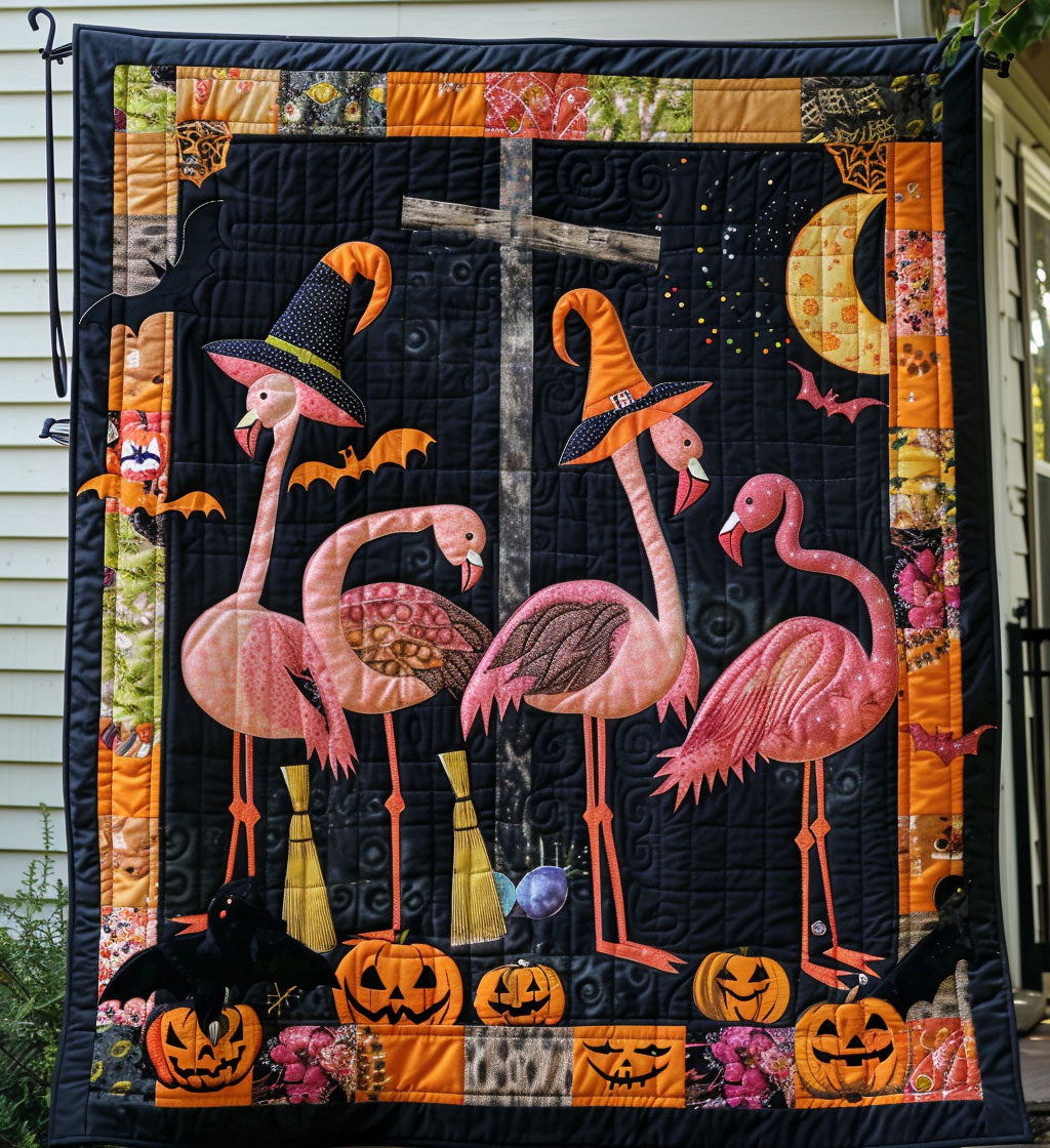 Wicked Flamingos Quilted Blanket NCU0PT454