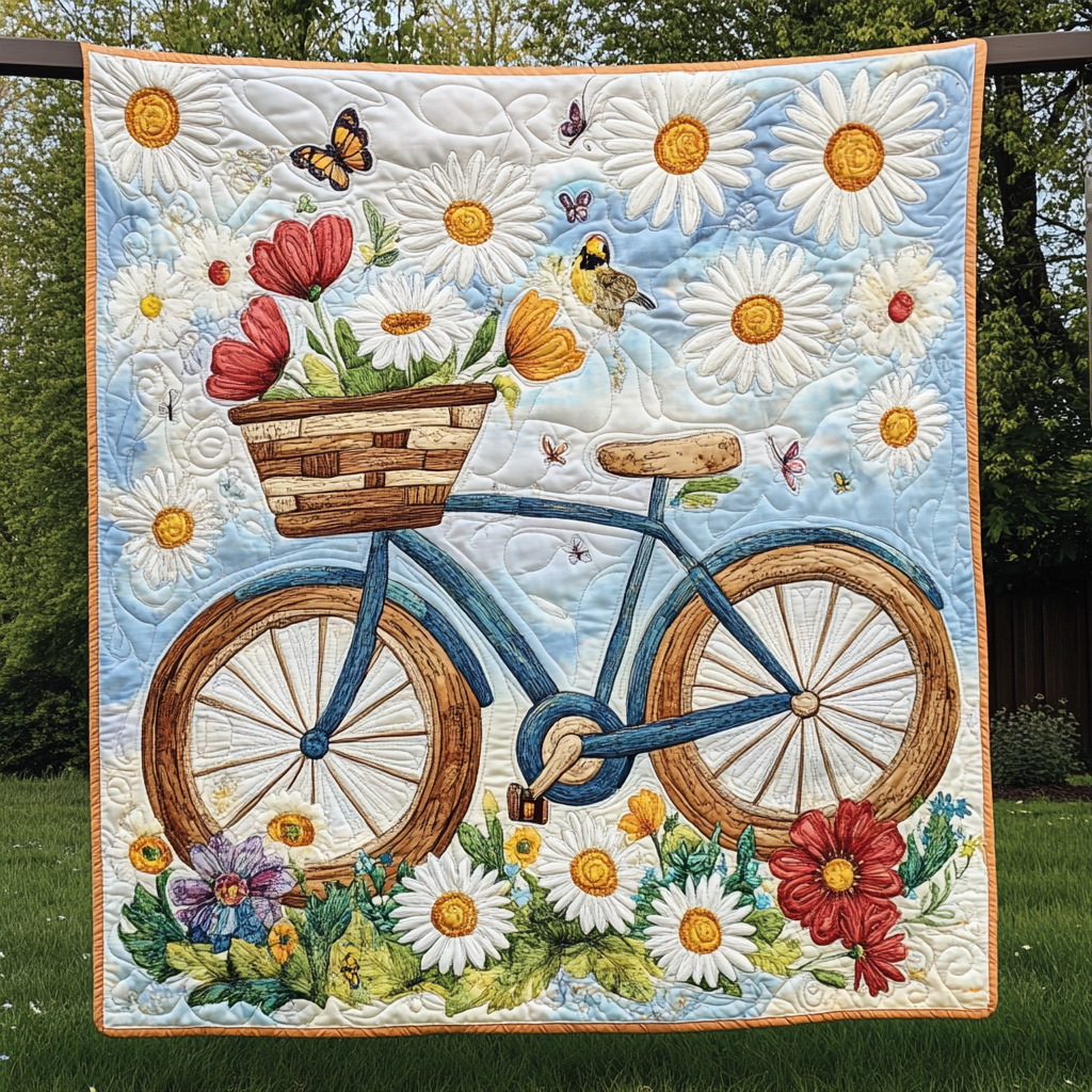 Wildflower Wheels Quilted Blanket NCU0DK507