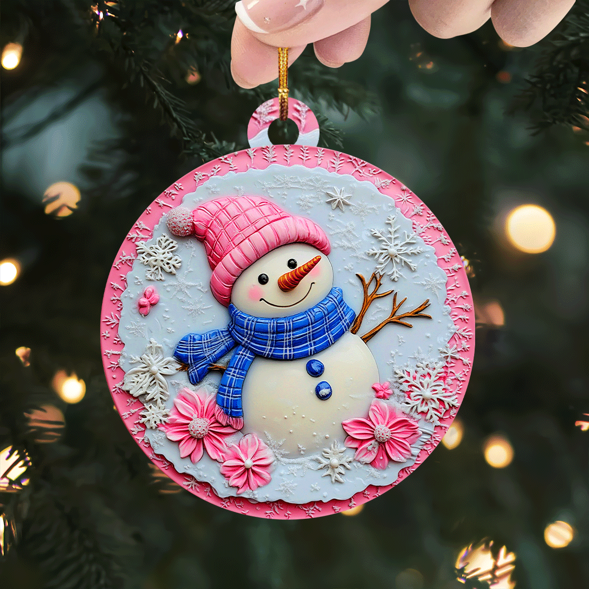 Winter Snowman Mica Ornament NCU0TL1830